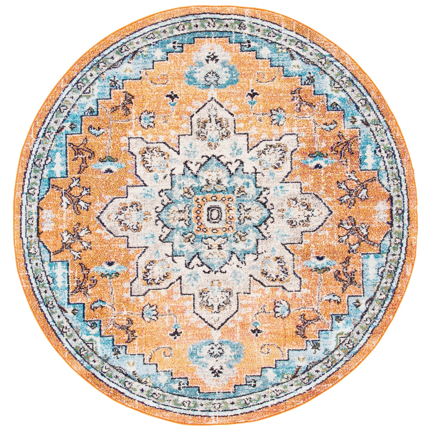 SAFAVIEH Madison Katelijne Boho Medallion Distressed Area Rug