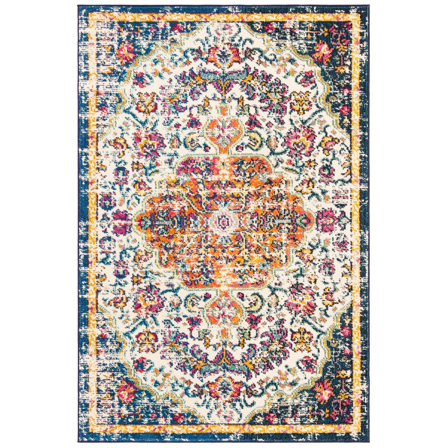 SAFAVIEH Madison Libusa Boho Medallion Distressed Rug