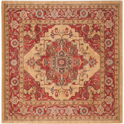SAFAVIEH Mahal Beverley Traditional Grandeur Red/ Natural Rug