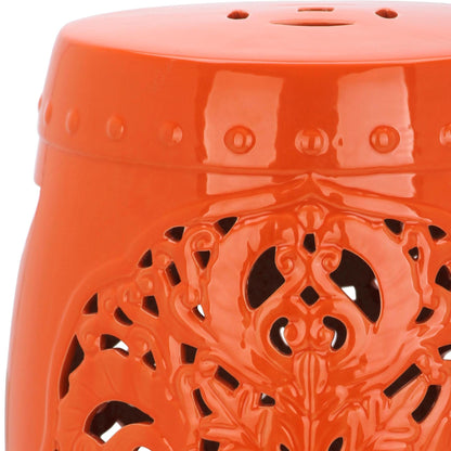 SAFAVIEH Sharareh Antique White Ceramic Decorative Garden Stool