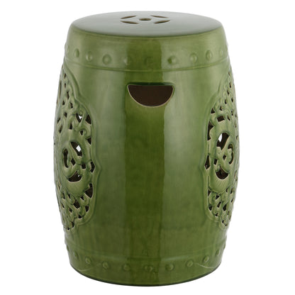 SAFAVIEH Sharareh Antique White Ceramic Decorative Garden Stool