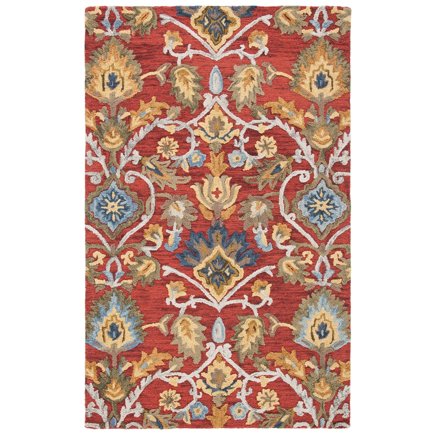 SAFAVIEH, Handmade Marietje Blossom French Country Wool Area Rug
