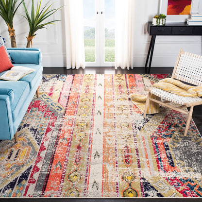 SAFAVIEH, Madison Sonya Abstract Boho Distressed Rug