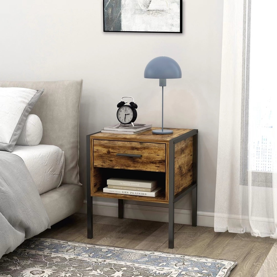 Industrial-style Nightstand (Set of 2)