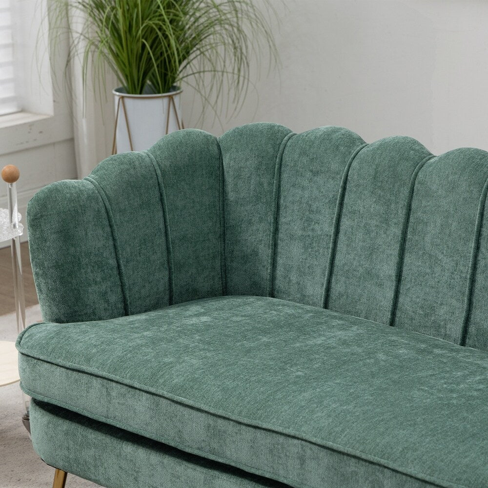 Petit canapé deux places Mini Room avec pieds en métal doré - 2 places