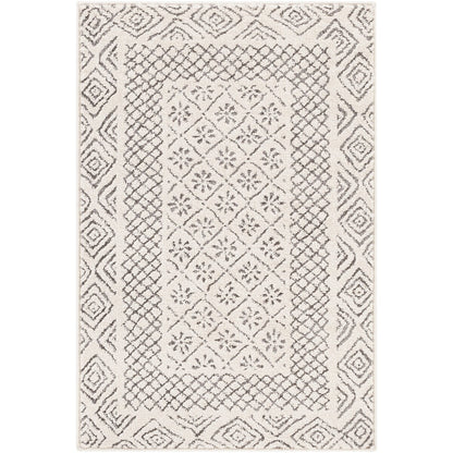 Livabliss Tiffany Grey Bohemian Border Area Rug