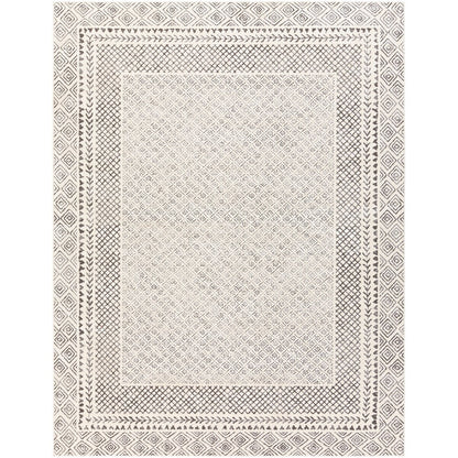 Livabliss Tiffany Grey Bohemian Border Area Rug