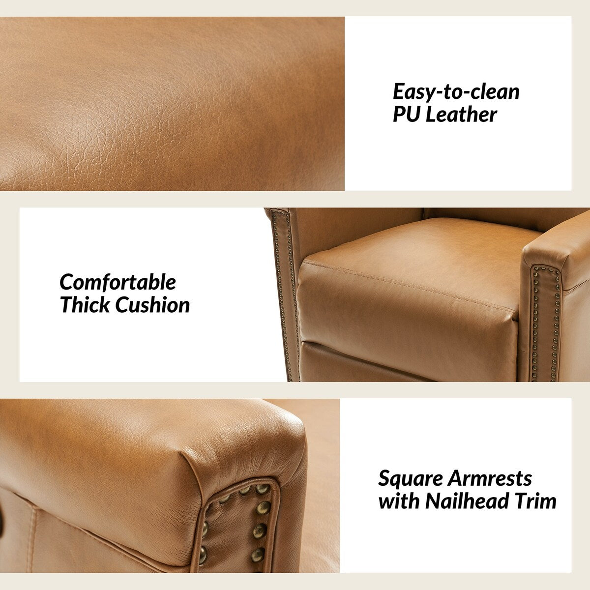 Ensemble de 2 fauteuils inclinables électriques pivotants et à bascule traditionnels Tobias par HULALA HOME