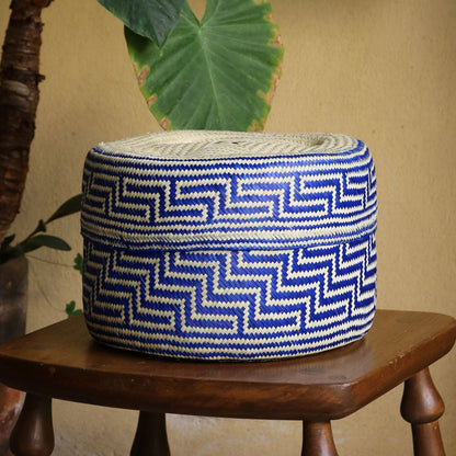Panier Ocean à couvercle bleu grand format