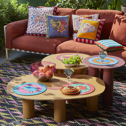 Set de table rond rose laurier-rose