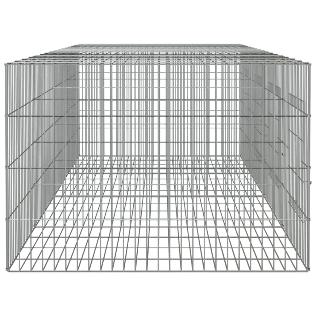 vidaXL 3-Panel Rabbit Cage Animal Hutch Playpen Enclosure Galvanized Iron